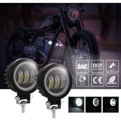 4 inch 30W Round spotlight with angel eyes Work Light Spotlight For 4x4 Offroad ATV UTV Truck Tractor Motorcycle Fog lights