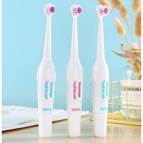 50Set/Lot Portable Battery Electric Massage Toothbrush Intelligent Automatic Replace Soft Whisk Toothbrush HA2015