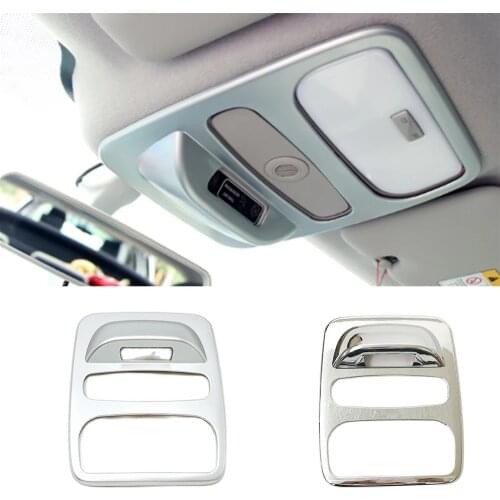 2013/14/15/16 For Renault Clio 4 Car ABS Matte Silver Front Read Light Lampshade Panel Sticker Cover Trim Interior Accessories