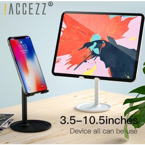 !ACCEZZ Mobile Phone Desktop Holder For iPhone XS iPad Pro Xiaomi Samsung Huawei Aluminium Alloy Bracket Adjustable Tablet Stand