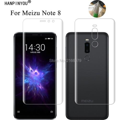For Meizu Note 8 Note8 M822H M822Q 6.0" Soft TPU Front Back Full Cover Screen Protector Transparent Protective Film + Clean Tool