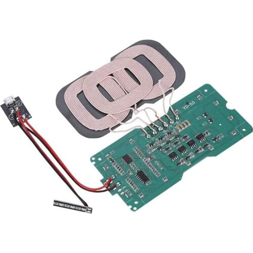 HFES Wireless Circuit Board, DIY Qi Wireless Charger 3 Coil, Micro-USB Port, Wireless Charging Transmitter Module