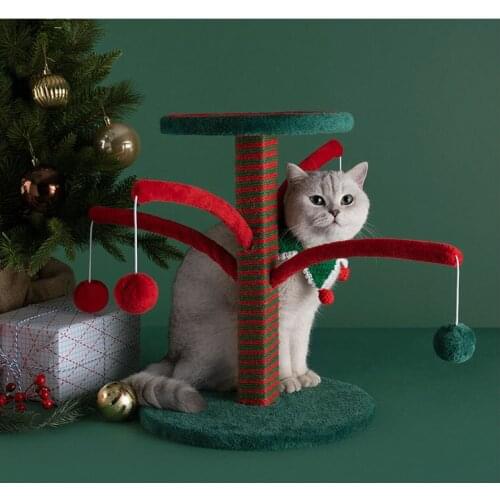 Drop Ball Cat Tree For Indoor Cats Scratching Post Cat Scratching Board Cat Tree Sisal Cat Scratching Post Scratch Resistant