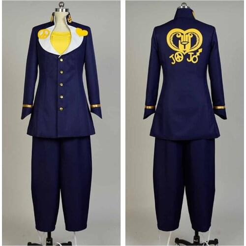 JoJos Bizarre Adventure Josuke Higashikata Cosplay Costume Full Set Uniform Costume Halloween Carnival Women Men Cosplay