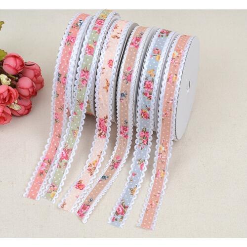 New Peony Pattern Nail Stripe Webbing Bag Clothing Accessories 1.5cm*20 Yards Lace Accessories Cake Gift Box Decoration Belt