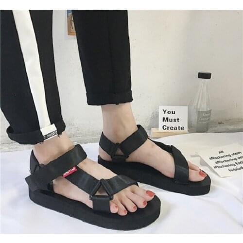 Summer new ladies sandals fashion all-match student flat Roman shoes casual outdoor beach shoes