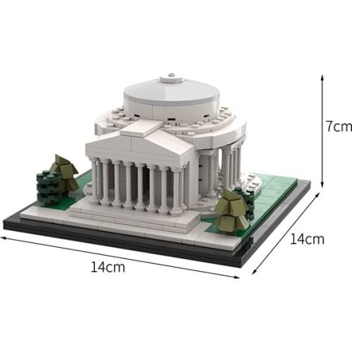 MOC-36588 Jeffersonals Memorialby Citys Memorial Building Brick Model DIY Educational Building Block Toy Childrens Gift 367pcs