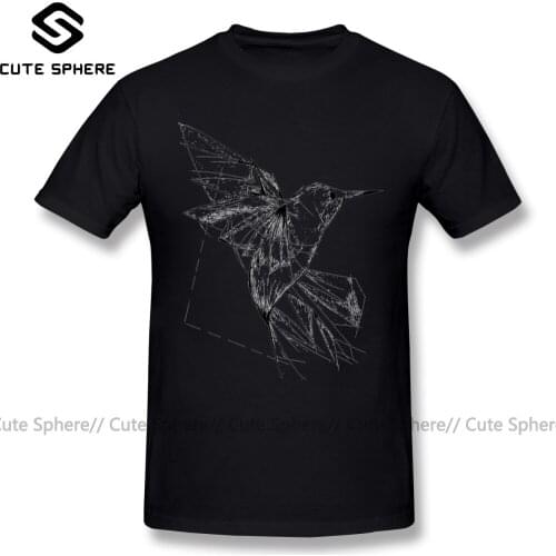 Tattoo T Shirt Hummingbird Tattoo Tattoo T-Shirt Basic Short Sleeves Tee Shirt Plus size Male 100 Percent Cotton Awesome Tshirt