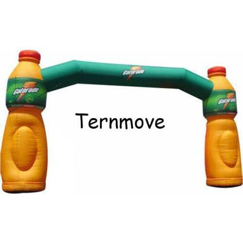 Customized inflatable bottle arch finish line with logo printing for advertising Inflatable Bottle Arches airgate archway