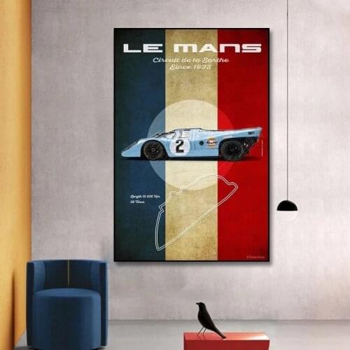 Le Mans Carrera Panamericana Nurburg Ring Canvas painting Poster Print Nordic Wall Art Picture For Living Room Home Decoration