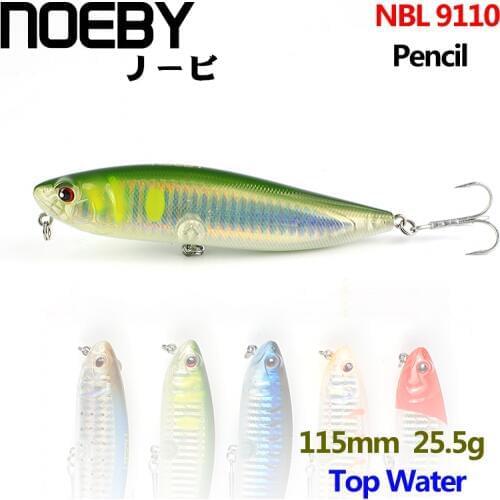 NOEBY 1Pcs Fishing Lure 115mm/25g Top Water Pencil Leurre Dur Peche Souple Big Hard Bionic Bait Lures VMC Treble Hooks