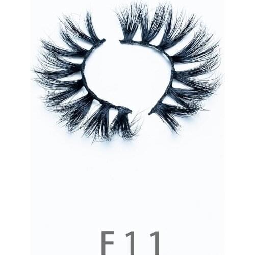 14-18mm F11 Mink Eyelashes 100% Cruelty free Handmade 3D Mink Lashes Full Strip Lashes Soft False Eyelashes Makeup Lashes Tools