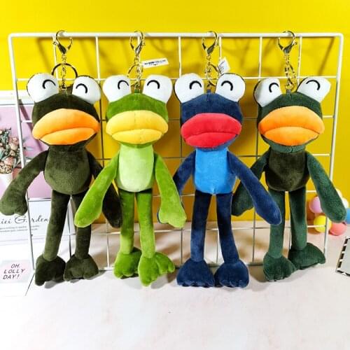 New Creative Smiling Frog Partner Aromatherapy Doll Buckle Frog Plush Key Chain Schoolbag Pendant Doll Fashion