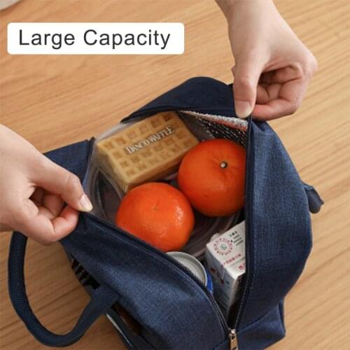 Portable Lunch Bag New Thermal Insulated Lunch Box Tote Cooler Handbag Lunch Bags For Women Convenient Box Tote Food Bags