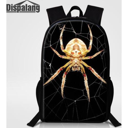 Drop Shipping Children Animal School Bags For Elementary Students Cool Spider Backpacks Schoolbags For Boys Men Rucksack Rugzak