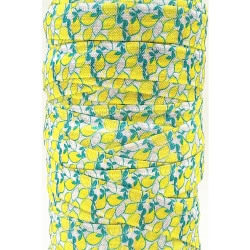 Q&N ribbon wholesale/OEM 5/8inch 16mm 160812013 flower printed folded over elastic FOE 50yds/roll free shipping 1503