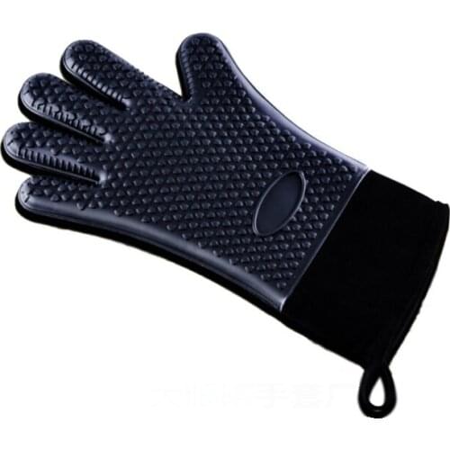 Microwave Silicone Cotton Glove Temperature Resistance Organizer Insulated Heat Pot Clips Oven Gloves Kitchen BBQ Accessories