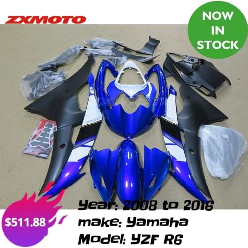 In Stock Blue Motorcycle Fairing Bodywork Kit Fender ABS Plastic For 2008 to 2016 YAMAHA YZF R6 08 2009 2010 2011 2012 2013 2016