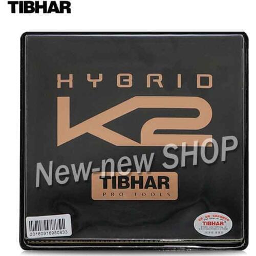 TIBHAR 2019 New HYBRID K2 (Sticky rubber + German Hard Sponge, Speed & Spin) Pips-in Table Tennis Rubber Ping Pong Sponge