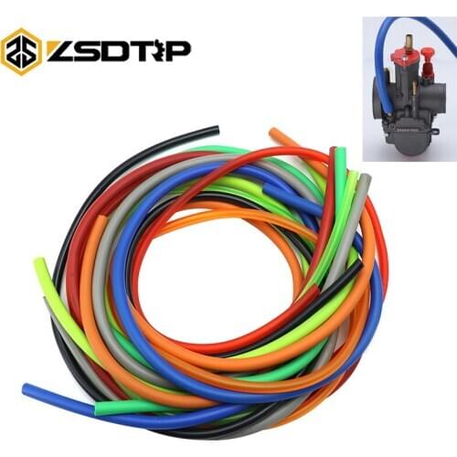 ZSDTRP 5pcs/set Universal Colorful Moto Carburetor Gas Oil Hose Fuel Line Petrol Tube Pipe For Honda Suzuki KTM Dirt Pit Bike