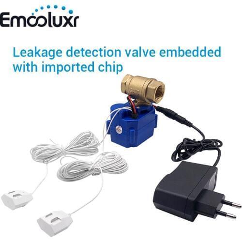 DN15 Waterlocks CWX Leakage Detection Valve Alarm System Embedded with 85dB Buzzer and 6meters Long Sensitive Water Sensor Wire