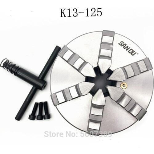 San ou K13-125 high precision of lathe chuck 125mm 5'' inch six jaw chuck with hardened steel