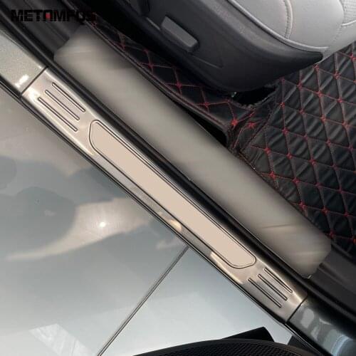 For Hyundai Tucson 2021 2022 Exterior Door Sill Scuff Guard Sticker Pedal Threshold Protector Stainless Accessories Car Styling