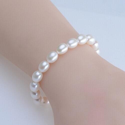 Fashion genuine Pearl Bracelets for women 7-8 mm Natural Freshwater Pearl Bracelet Jewelry
