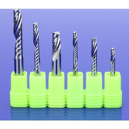 1pcs 3.175/4/5/6mm Single Flute Spiral Cutter 3A TOP Quality CNC End Mill Carbide router bit For Acrylic PVC MDF Milling Cutter