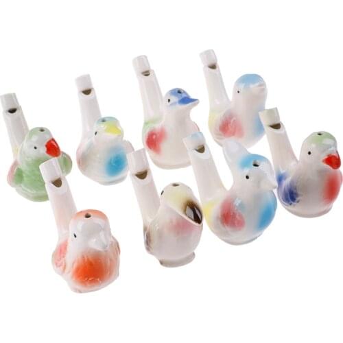 1PCS Ceramic Bird Whistle Cardinal Vintage Style Water Warbler Novelty Child Kids Instrument Toys