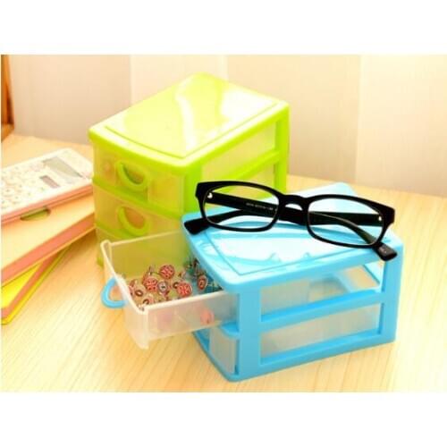 1PC Plastic Desktop Storage Box Translucent Drawer Type Home Finishing Box Cosmetic Sundries Storage Box LF 018