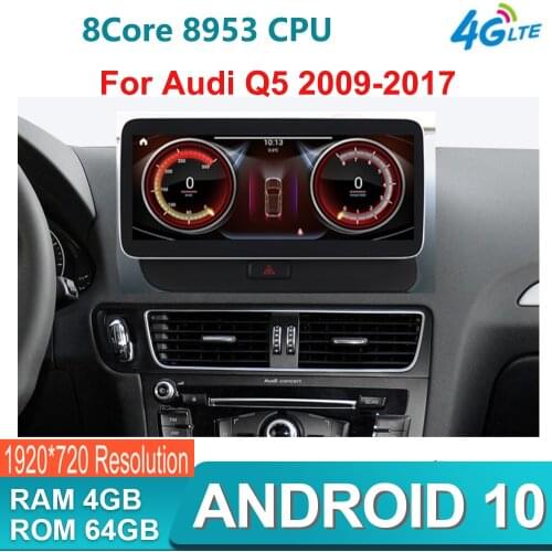 10.25" Android 10.0 Car Multimedia for AUDI Q5 2009 2010 2011 2012 2013 2014 2015 2016 2018 Gps Navigation Head Unit 4G WIFI