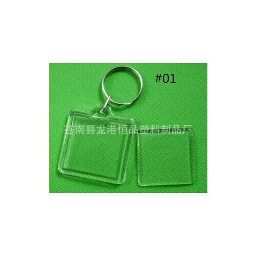 2017 free shipping7000 pcs DIY Acrylic Blank Photo Keychains Shaped Clear Key Chains Insert Photo Plastic Keyrings, Holiday part