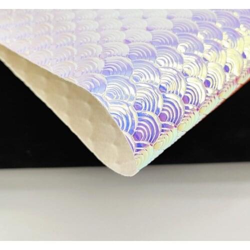A4 20*33CM hologram mermaid shiny sheet PVC leather for craft and bow