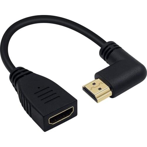 8K HDMI 90 degree right angle male to female HDMI 2.1 cable adapter 48Gbps with 8K 60Hz video and 3D HDR