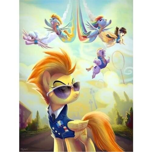 5D DIY Full Round Diamond Painting Anime Animals Horse & Deer & Rabbit & Dog Cross Stitch 3D Embroidery Mosaic Home Decor Y416