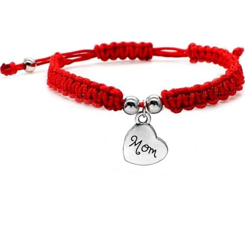 Mothers Day MOM Red String Bracelet Gift Simple Hand-Woven Red String Lucky Bracelet Couple Girlfriend Jewelry 2021