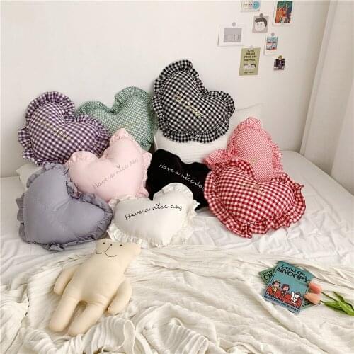 Baby Pillows Heart-Shaped Colorful Little Kids Room Decoration Nordic Home Decor Soft Sofa Throw Cushion Crib Pillows 40*45cm