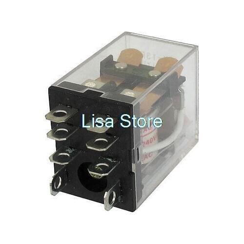 JQX-13F LY2 AC 220V Coil Red LED General Purpose Power Relay DPDT 8-Pin