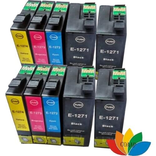 10 Compatible Ink Cartridges T127 XL for EPSON WorkForce 60 630 633 635 645 840 845 WF-3520 WF-3540 WF-7010 WF-7510 WF-7520
