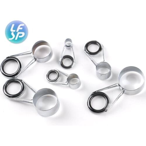 Telescopic Fishing Rod Guides Top Ring Set Raft Fishing Repair Accessories Fishing Rod Building Repair Raibow Eye Line Ring