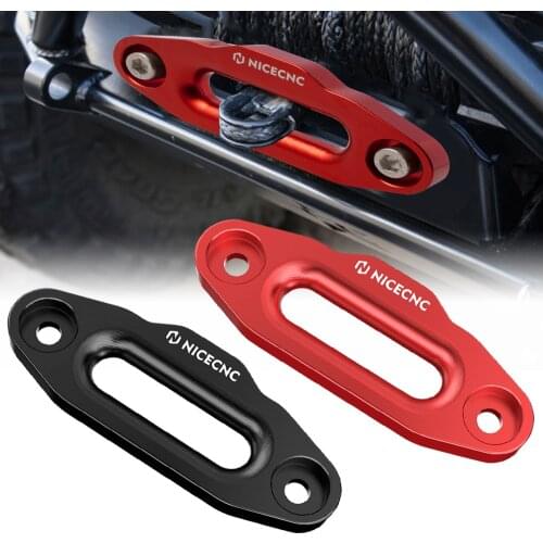 NICECNC ATV Front Rear Hawse Fairlead Winch Rope For 7/8" INCH 124 MM Mount Bolt Centers For 2000-3500 LBS ATV Winches Aluminum