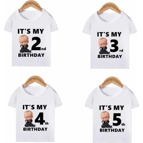Summer New Fashion Cute Baby Its my 1 st Birthday Letters Printed T-shirt Children Funny Cartoon Tshirt Boys Girls Tops Tee