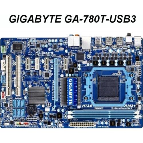 For GIGABYTE GA-780T-USB3 Computer USB3.0 780T-USB3 Motherboard AM3+ DDR3 For AMD 780l 760G 990FX 970 Used Desktop Mainboard