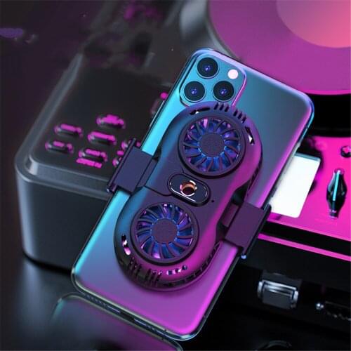 Mobile phone radiator dual fan semiconductor radiator cooling fan game rack silent