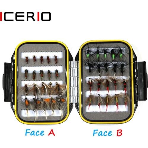 [40pcs/Set] Cost-effective Wet Dry Nymph Fly Fishing Lure Box Set Fly Tying Material Bait Fake Flies for Trout Grayling Panfish