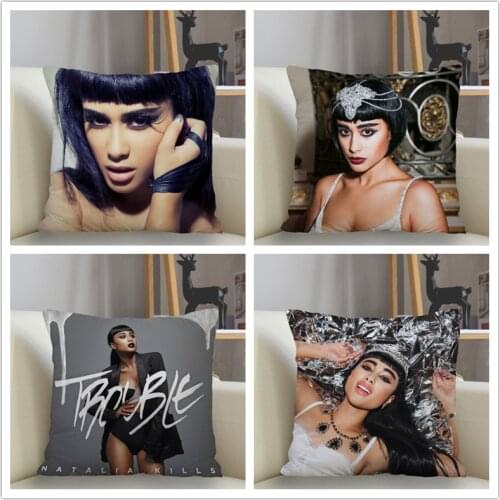 Musife Natalia Kills Pillowcase Custom Square Pillow Cover Case Zipper Pillowcase 35*35,40*40,45*45cm Drop Shipping