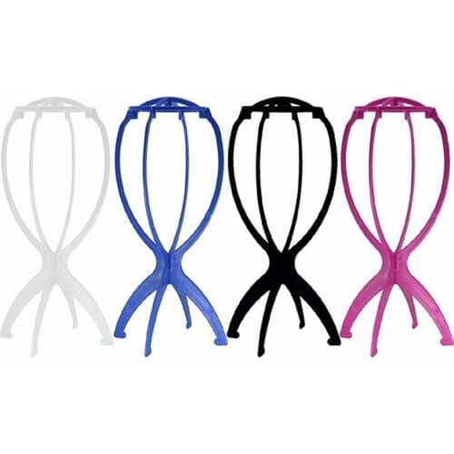 Wig Stand Holder Bracket Portable Durable Plastic Folding Wig Holder Hairpieces Display Tool Stable Wig Stand Dryer for Women