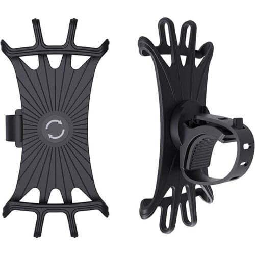 Silicone Bike Mount Universal Bicycle Motorcycle Handlebars Adjustable Cell Phone Holder DU55