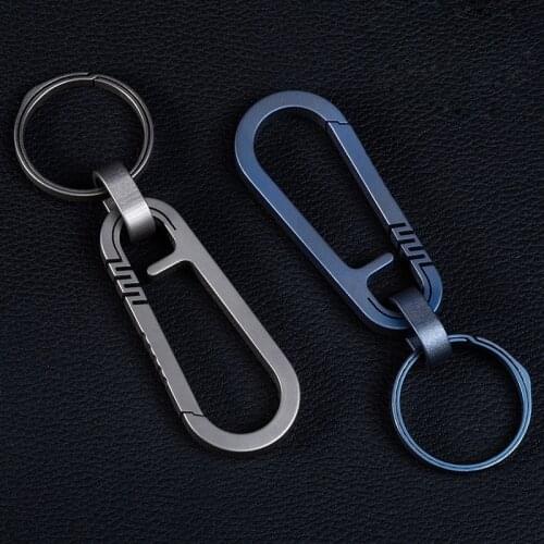 Titanium Keychain Rings Anti-Lost Quick Release Heavy Duty Key Chain Hook EDC Tools